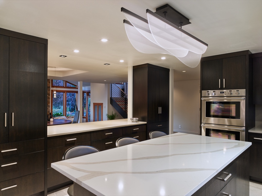 Kitchen and dining room remodel view