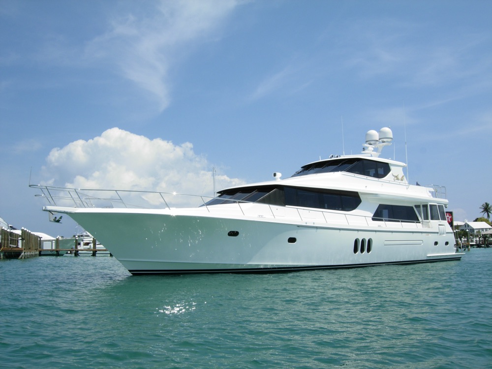 Interior of a 90 foot luxury motor yacht